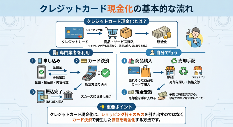 クレジットカード現金化の流れ