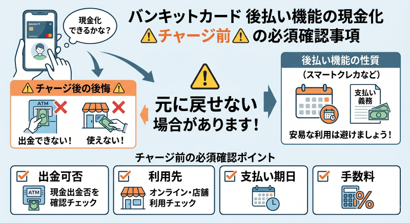 バンキットカード後払い現金化についての確認ポイント