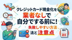 クレジットカード現金化を業者なしで自分でする前に！失敗しやすい方法と注意点