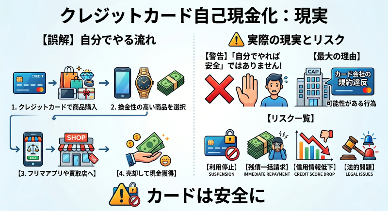 クレジットカード現金化は業者を使わず自分でできる？
