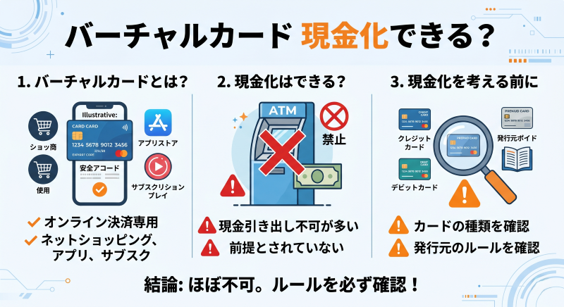 バーチャルカード現金化はできる？