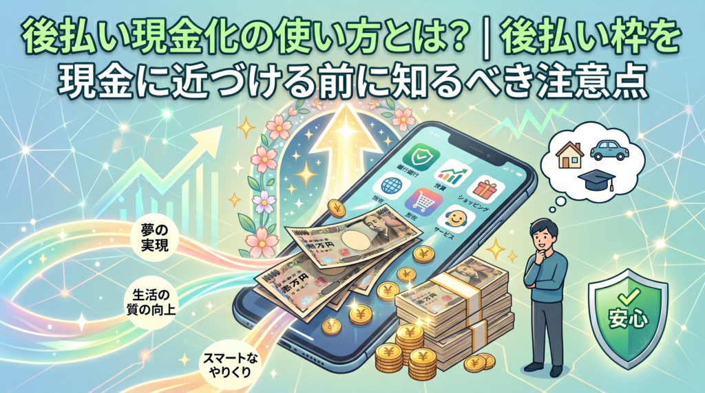 後払い現金化の使い方とは？後払い枠を現金に近づける前に知るべき注意点