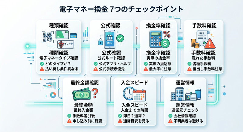 電子マネー現金化で安全な業者を選ぶポイント