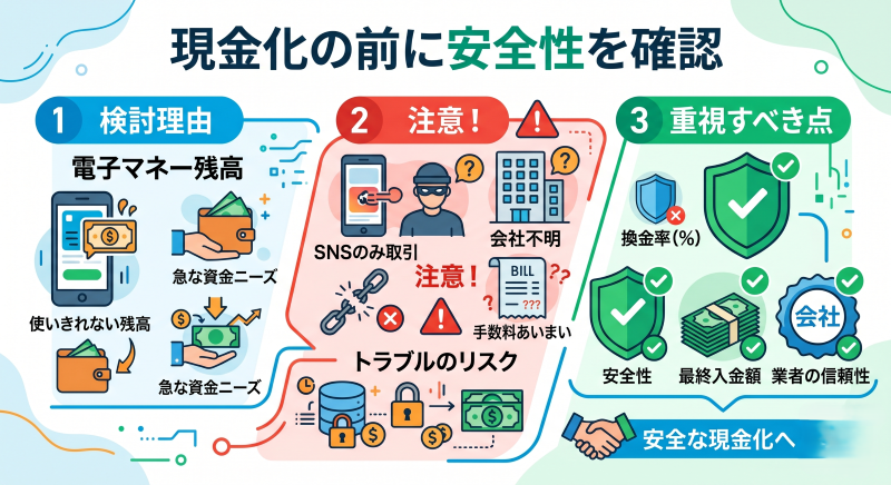 電子マネー現金化についての安全性
