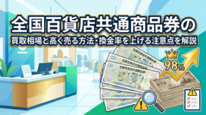 全国百貨店共通商品券の買取相場と高く売る方法・換金率を上げる注意点を解説