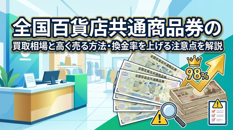全国百貨店共通商品券の買取相場と高く売る方法・換金率を上げる注意点を解説