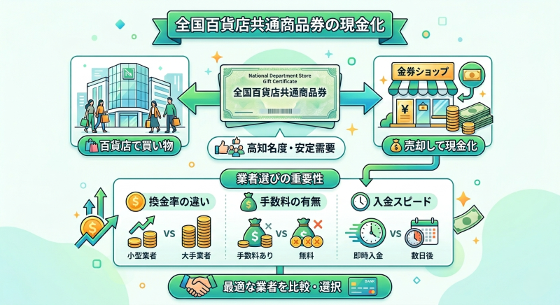 全国百貨店共通商品券を現金化する方法