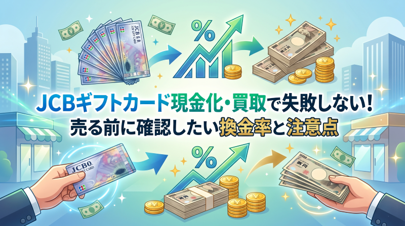 JCBギフトカード現金化・買取で失敗しない！売る前に確認したい換金率と注意点