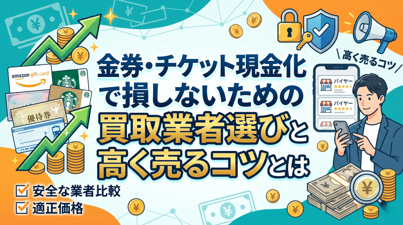 金券・チケット現金化で損しないための買取業者選びと高く売るコツとは