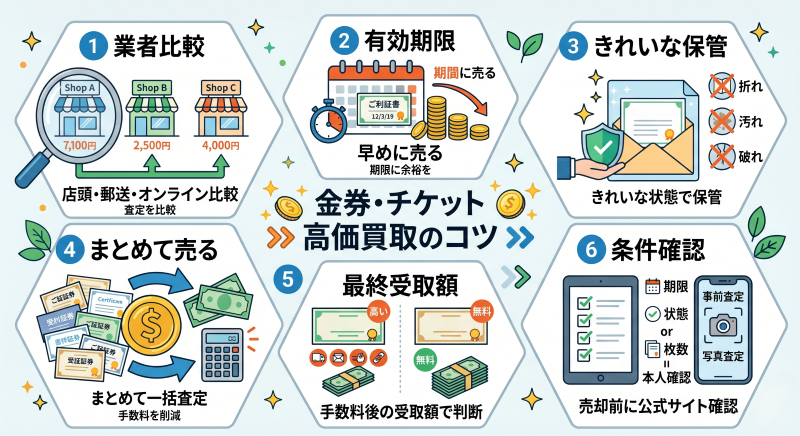 金券・チケット高価買取のコツ