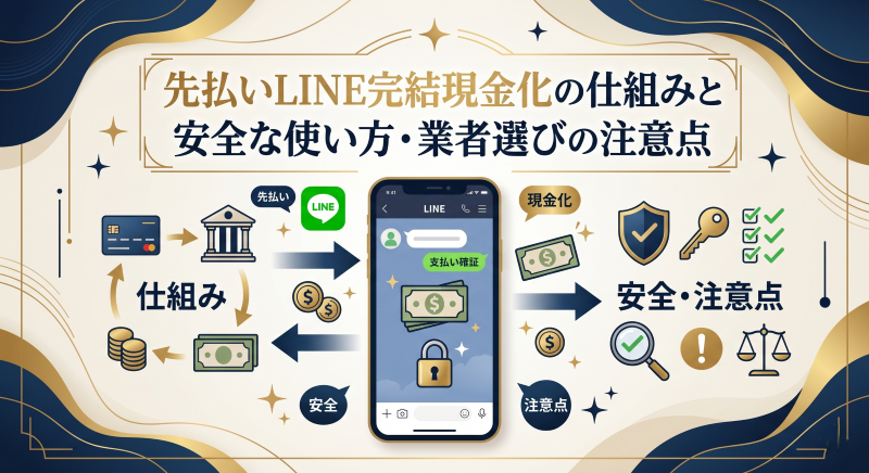 先払いLINE完結現金化の仕組みと安全な使い方・業者選びの注意点
