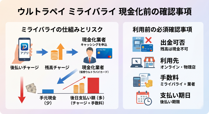 ウルトラペイ現金化の前に確認すべきこと